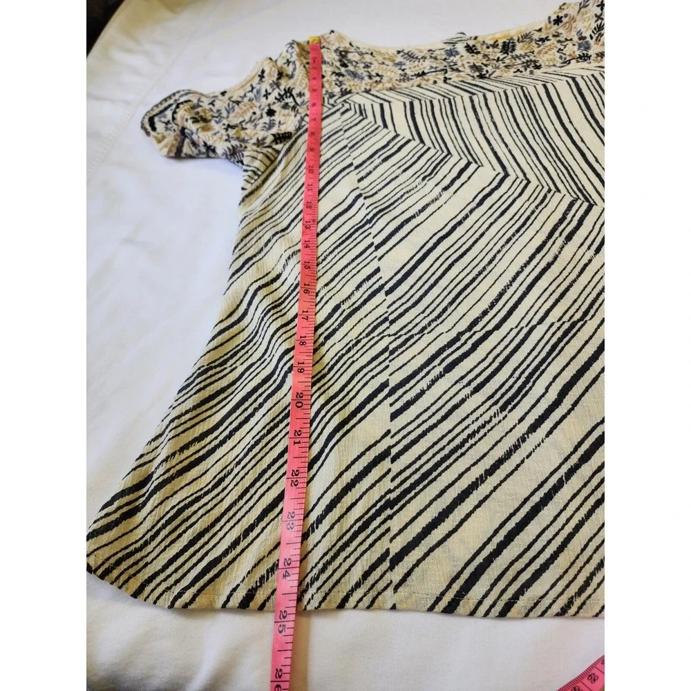 Benares M Embroidered Sleeve  Boho Blouse LNC!